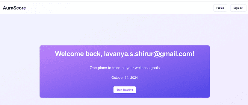 AuraScore: Web application for tracking your fitness goals